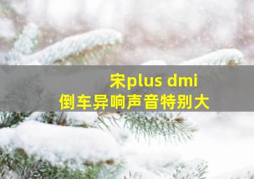 宋plus dmi倒车异响声音特别大